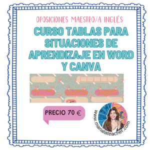 CURSO DE TABLAS DE SITUACIONES DE APRENDIZAJE EN WORD Y CANVA